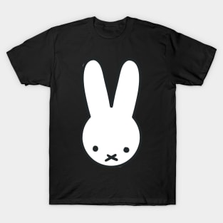 cute minimalistic white rabbit design T-Shirt